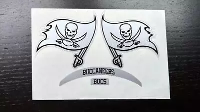 Tampa Bay Buccaneers Metallic Silver & Black Mini Football Helmet Decal Set • $25