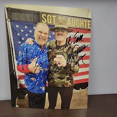 Autographed Sgt. Slaughter And Hacksaw Jim Duggan Photo With COA'S • $75