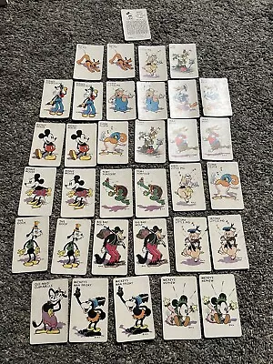 1930s Disney Mickey Mouse Old Maid Blue Set 34 Cards • $21.50