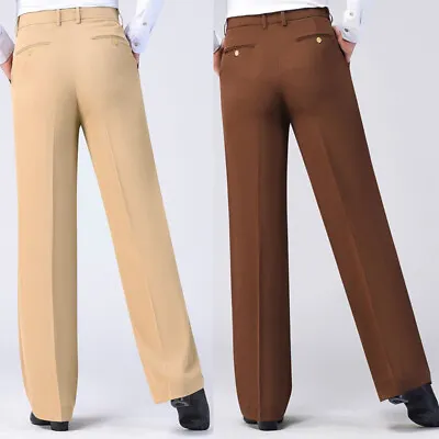 Men Ballroom Latin Dance Pants Straight Fit Modern Smooth Practice Trousers Long • $47.86
