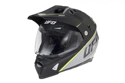 UFO Aries Tourer Crossover Helmet - Matt Black Grey All Sizes • $126.28