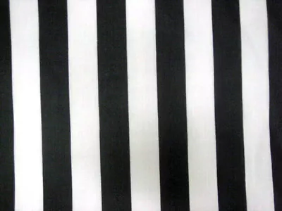 Black & White 1  Wide Stripe Cabana Basic Polycotton Sew Decor Craft Fabric • $4.98