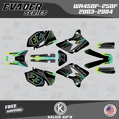 Graphics Kit For YAMAHA WR250F And WR450F Years 2003 2004 Evader-Lime • $82.99