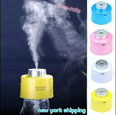 New USB Portable Mini Water Bottle Caps Humidifier Air Diffuser Mist And Purify • $9.99