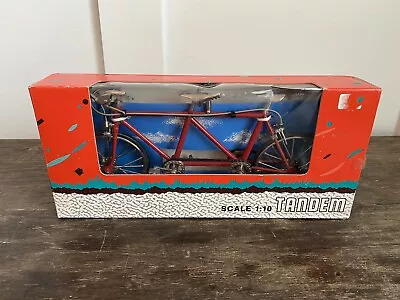 Vintage NIB Miniature Metal Tandem Bicycle 1:10 Scale RARE Mytek Nice Quality • $47.99