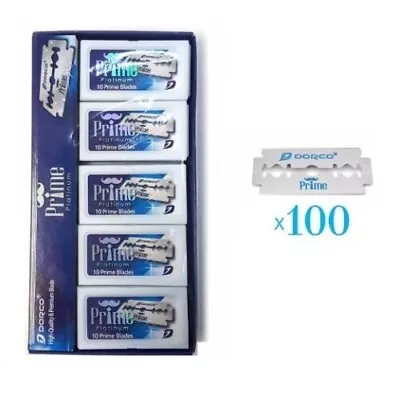 $11.50 • Buy 100 Dorco Prime Platinum Double Edge Razor Blades STP301 - Fast Shipping