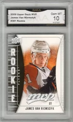 2009-10 Upper Deck MVP #381 James Van Riemsdyk RC | GMA Graded GEM MINT 10  • $43.86