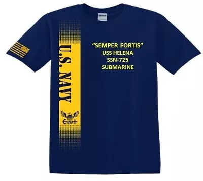 Uss Helena * Ssn-725* Submarine *vinyl&silk Screen*navy Licensed Shirt • $33.95