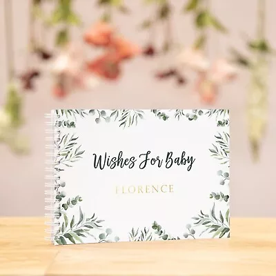 Personalised Wishes For Baby Guestbook I Baby Shower I Baby Games I New Baby • £16.99