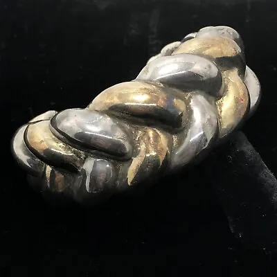 Vintage Designer YAACOV HELLER 925 Silver Gold  Braided Bracelet   86/2500 • $599.99