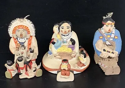 Vintage Native American Pueblo Pottery Corn Harvester Storyteller Miniature  • $95