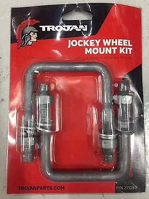 Trojan 75mm Galvanised U-Bolt Kit Jockey Wheel 271080 • $29