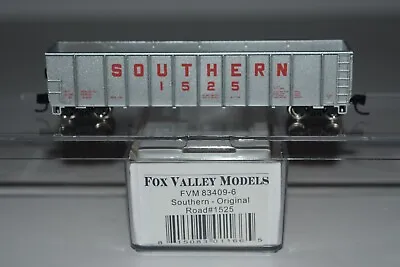 N Scale Fox Valley Models Southern Silver Sided Woodchip Gondola 1525 C36851 • $24.99