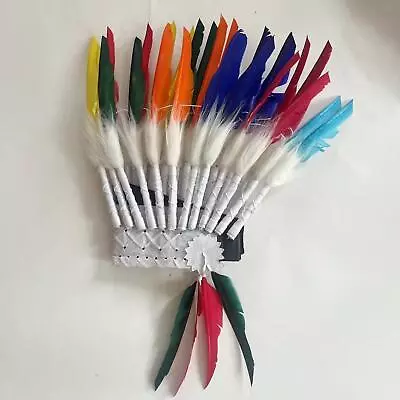 Indian Inspired Feather Headdress Headwear Fancy Dress Head Accessories • $33.99