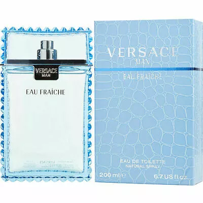 Versace Eau Fraiche By Versace 6.7oz EDT For Men NEW In SEALED Box • $79.90