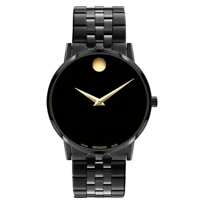 New Movado Museum Classic Black PVD Steel Bracelet Men's Watch 0607626 • $1015.74