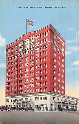 Postcard - Hotel Admiral Semmes - Mobile AL Alabama - E.C. Kropp Co. • $3.99