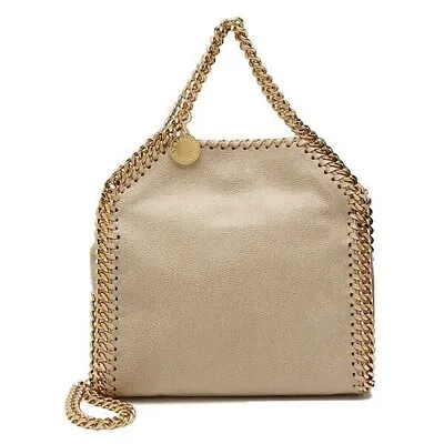 Stella McCartney Falabella Chain Mini Tote BagTiny Shoulder Bag  Beige NEW • $149.99