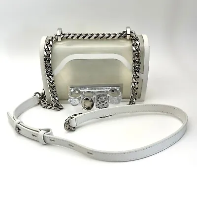 ALEXANDER MCQUEEN Mini Jewelled Satchel In Transparent Bag • $768.19