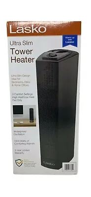 $24.96 • Buy *NEW* Lasko 1500W Ultra Slim Heater CT14107 Oscillating Ceramic Tower Black