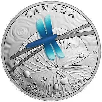 2017 Canada $20 Fine Silver Coin- Nature’s Adornments:Dragonfly 1oz  Silver Coin • $87.24