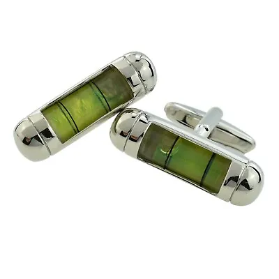 £11.99 • Buy Green Spirit Level Cufflinks Presented In A Cufflink Box X2PSN076