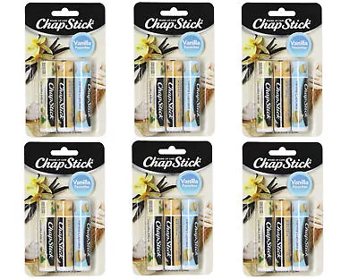 ChapStick Vanilla Favorites Lip Balm Pack Of 3 Mint Cupcake Bean 6 Pack • $31.91