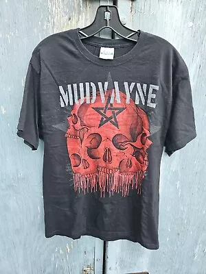 Vintage Mudvayne Red Skulls Black Short Sleeve T Shirt Mens Large • $40