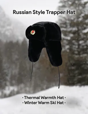 £9.89 • Buy Russian Soviet Army USSR Badge Real Military Fur Soldiers Ushanka Headwear Hat