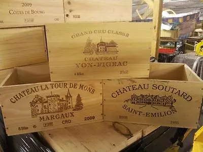£13.95 • Buy French Wooden Wine Crate / Box  - Christmas Traditional Wine Cheese Hamper Gift