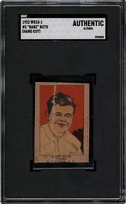 1923 Babe Ruth W515-1 #3 Hand Cut Hof New York Yankees “babe” Ruth Sgc Authentic • $2999