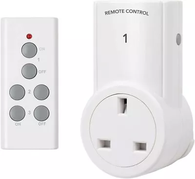 £18.98 • Buy HBN Remote Control Plug Socket Wireless 30M/100ft Range Electric Light Switch 2