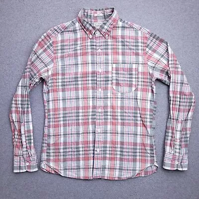 J Crew Indian Madras Button Down Shirt Slim Fit Plaid Pocket Mens • $19.99