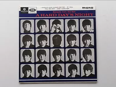 THE BEATLES 1964 U.K. EP   A HARD DAYS NIGHT   1980s PRESSING • £17.99