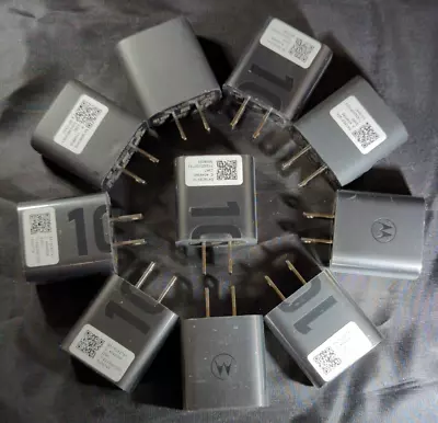 LOT OF 10 Motorola MC-101 10W Rapid Travel Phone Charger Wall Block 5v 2a - NEW • $13.64