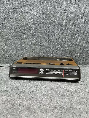 Vintage GE AM/FM Radio Alarm Telephone Clock Model 7-4711C • $20