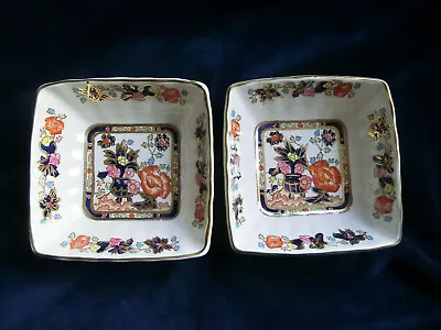 2 X Masons Patent Ironstone Mandarin Pattern Trinket Dishes C1936 Matching Pair  • £15