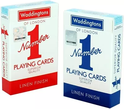 Waddingtons Number 1 Playing Card Game Play With The Classic Red And Blue Twin • £3.99