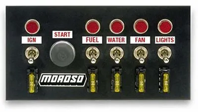 Moroso Drag Race Switch Panel Incl. Five On/off Switches Starter Button 74131 • $154.26