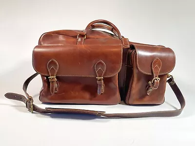 Orvis Mulholland Brothers  All Leather Large Duffle Bag • $200