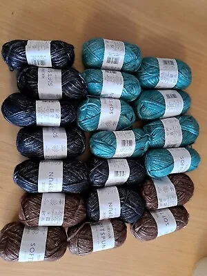 £10 • Buy Sirdar SOFTSPUN DK Double Knitting With Wool / Yarn 25g - Mixed Lot 20 Balls