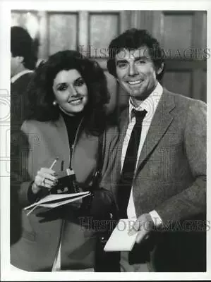 Press Photo Actors Morgan Brittany And David Birney In  Glitter  - Syp18103 • $12.99