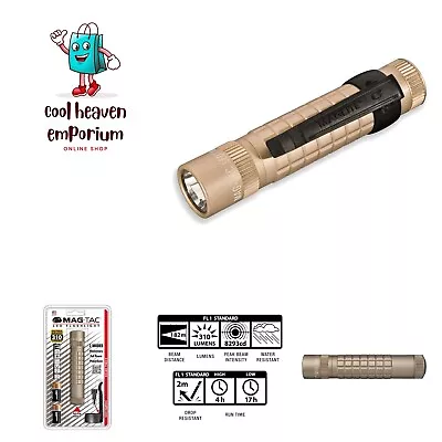 Mag-Tac LED 2-Cell CR123 Flashlight - Plain-Bezel Coyote Tan • $59.99