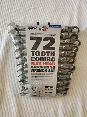 Matco 12-piece 72-tooth Metric Flexible Combination Ratcheting Wrench Set • $290