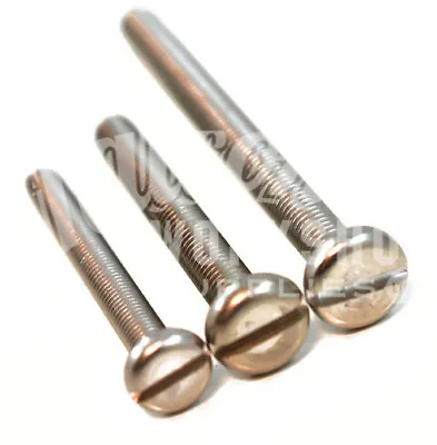 £3.19 • Buy M3 M4 M5 A2 Stainless Steel Machine Screws Slotted Slot Pan Head Bolts Threaded