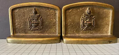 Vintage Bookends Masonic Freemason Knight Cross Templar Crown • $150