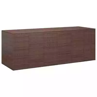 Patio Cushion Box PE Rattan Brown VidaXL • $1621.10