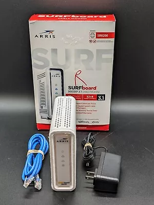 ARRIS SURFboard SB8200 DOCSIS 3.1 Cable Modem 10 Gbps 2 Ports 32X8 Channels  • $45