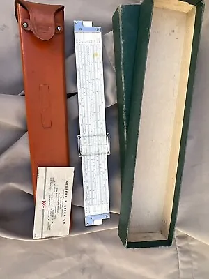 K+E 4081-3S Slide Rule With Original Box And Leather Case • $40
