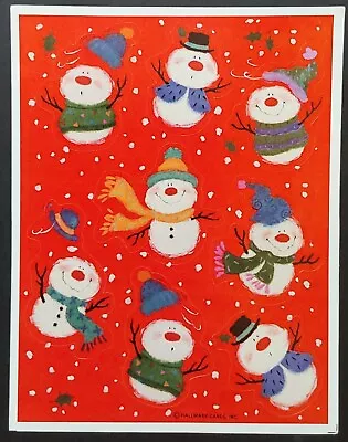 Vintage Hallmark Christmas Snowman Sticker Sheet • $4.25